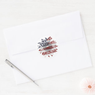 Sunflower flag sticker
