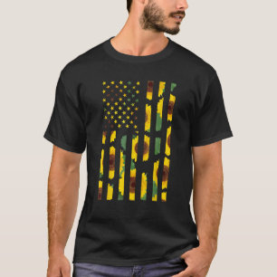 Sunflower Flag Super Cute Patriotic Yellow America T-Shirt