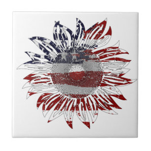 Sunflower flag tile