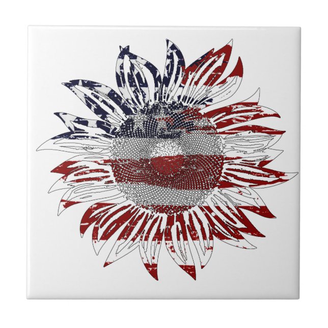 Sunflower flag  tile (Front)