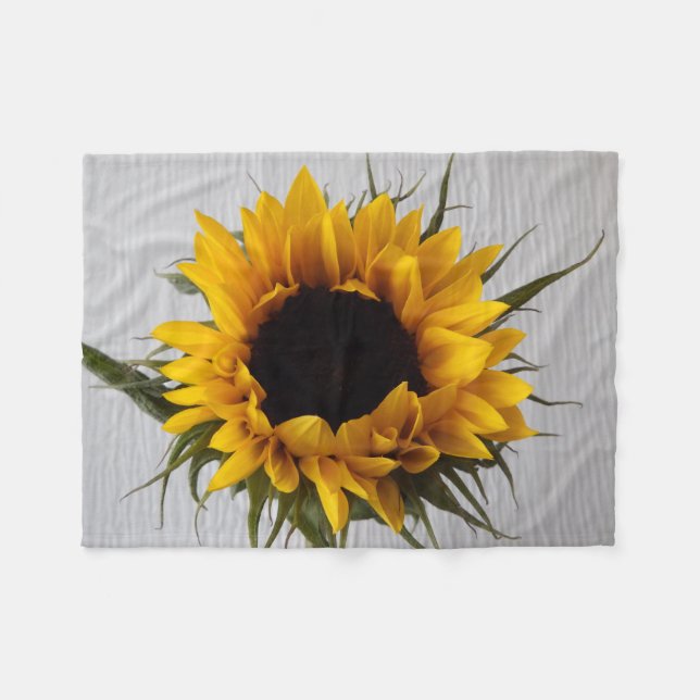 Sunflower Fleece Blanket (Front (Horizontal))