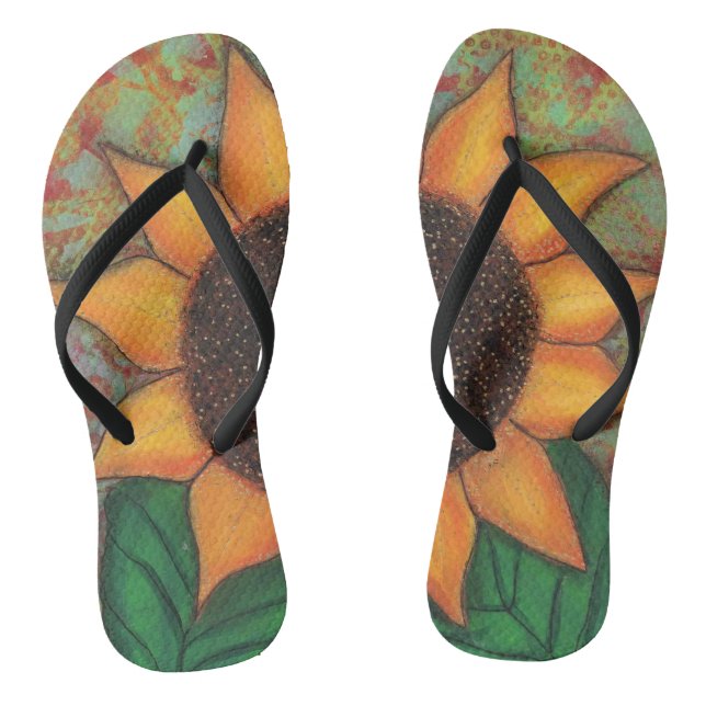 Sunflower Flip Flop Sandals (Footbed)