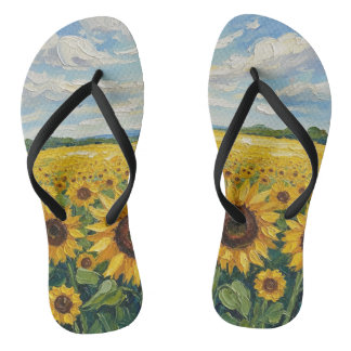 sunflower flip flops