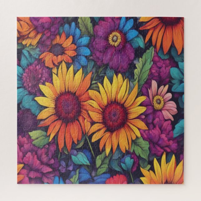 Sunflower Floral #212 - - Puzzles (Vertical)
