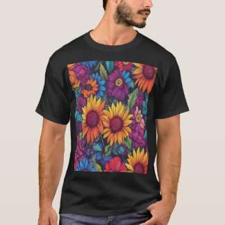 Sunflower Floral #212 - T-Shirt