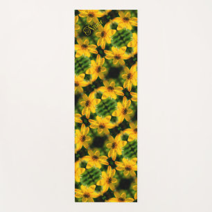 Sunflower Floral Abstract Personalised Yoga Mat