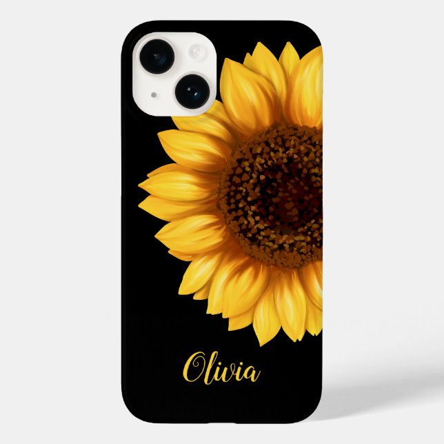 Sunflower Floral Art Wildflower Case-Mate iPhone Case (Back)