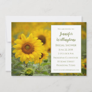 Sunflower Floral Bridal Shower Invitation