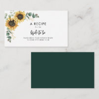 Sunflower Floral Bridal Shower Recipe