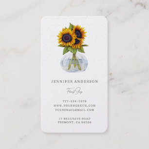 Sunflower Floral Business Cards