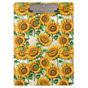 Sunflower Floral Cottagecore Pattern Clipboard