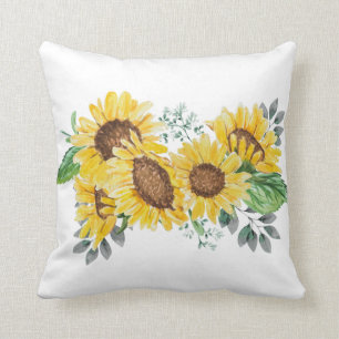 sunflower, floral, cushion
