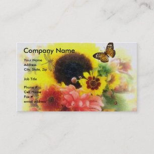 Sunflower Floral Design Business Card