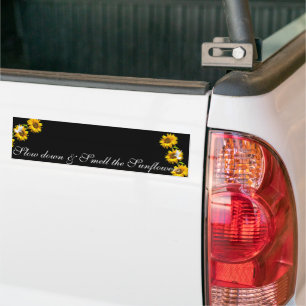 Sunflower Floral Dove Bumper Sticker
