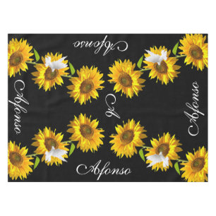 Sunflower Floral Dove Tablecloth