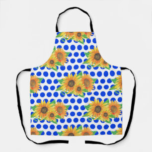 Sunflower Floral Embroidery Apron