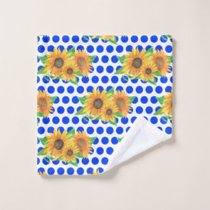 Sunflower Floral Embroidery Wash Cloth