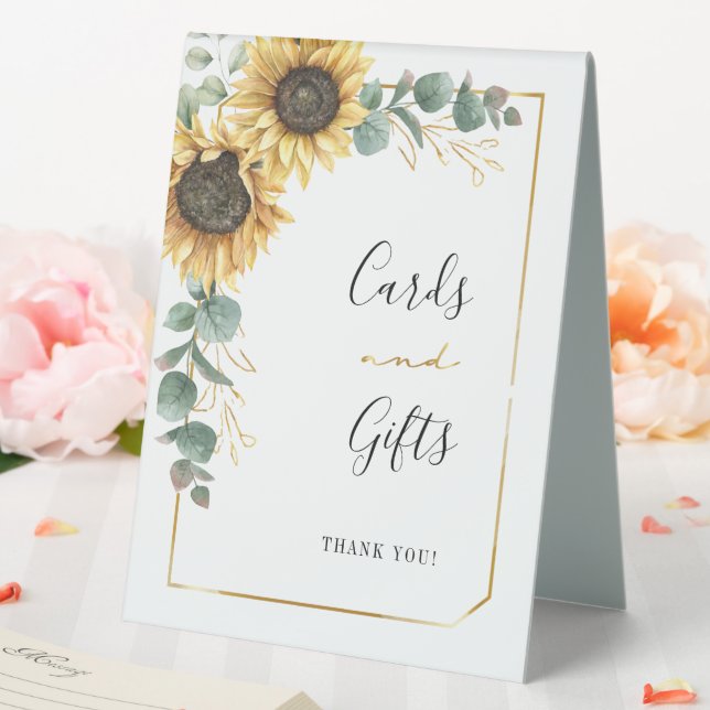 Sunflower Floral Eucalyptus Cards and Gifts (In SItu (Wedding))