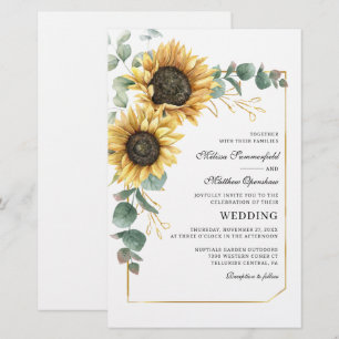 Sunflower Floral Eucalyptus Greenery Wedding