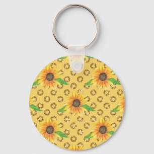 Sunflower Floral Express Key Ring