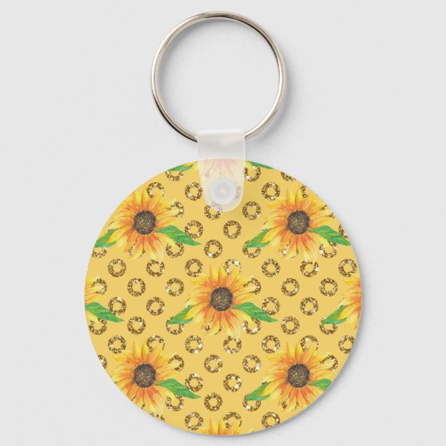 Sunflower Floral Express Key Ring (Front)