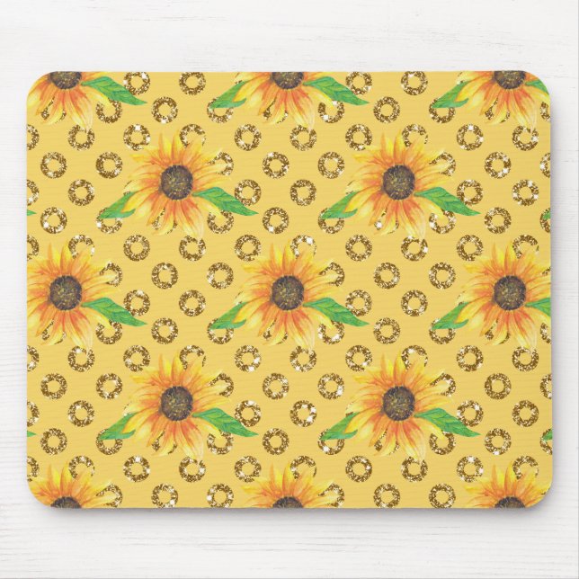 Sunflower Floral Express Mouse Mat (Front)