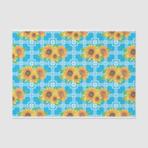 Sunflower Floral Frog Tissue Paper