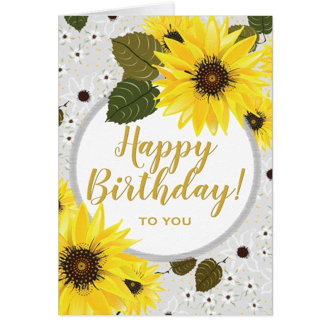 Sunflower Floral Garden | Birthday (Front)