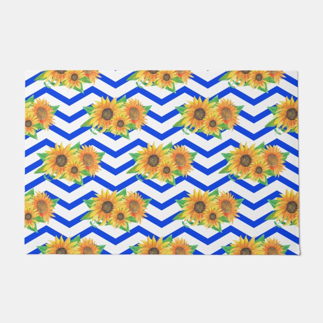 Sunflower Floral Gardens Doormat (Front)