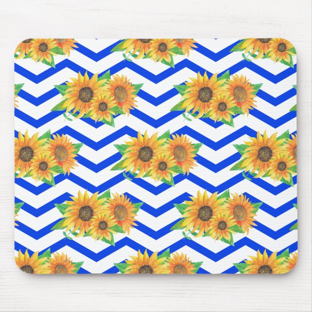 Sunflower Floral Gardens Mouse Mat (Front)