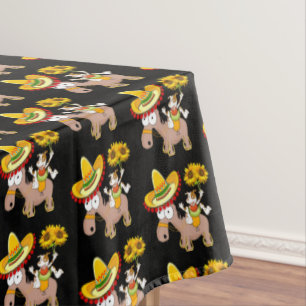 Sunflower Floral Horse Tablecloth
