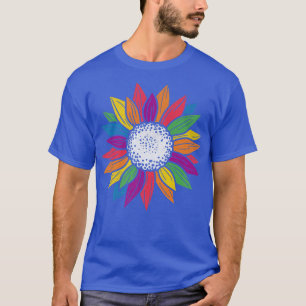 Sunflower Floral LGBTQ Rainbow Flag Gay Pride Ally T-Shirt