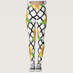 Sunflower Floral Meaning Leggings