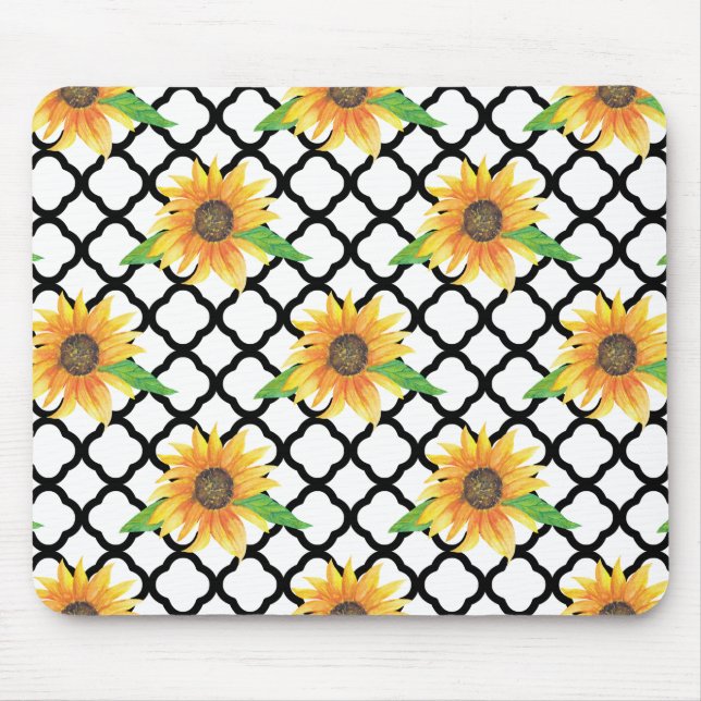 Sunflower Floral Meaning Mouse Mat (Front)