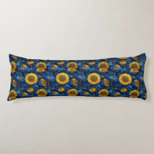 Sunflower Floral Modern Farmhouse Romantic Bed Body Cushion