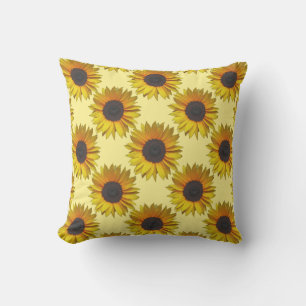 Sunflower Floral Pattern Cushion