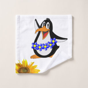 Sunflower Floral Penguin Bath Towel Sets
