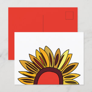 Sunflower Floral Postcard