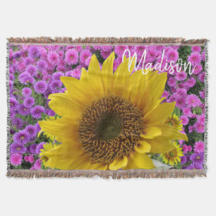 Sunflower Floral Throw Blanket