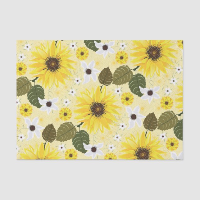 Sunflower Floral Tissue Paper (Front)