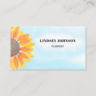 Sunflower Florist Business Card
