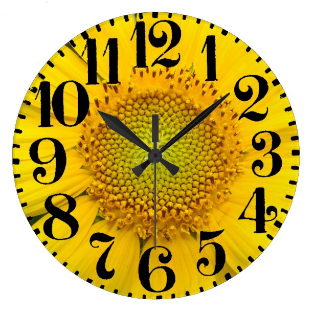 Sunflower Wall Clocks Zazzle Uk 7514