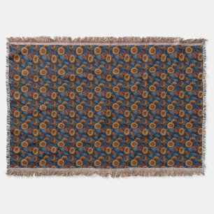 Sunflower Flower Floor Décor Vintage Lap Throw Blanket