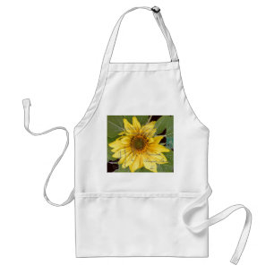 Sunflower Flower French Ephemera Apron