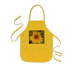 Sunflower Flower French Ephemera Apron