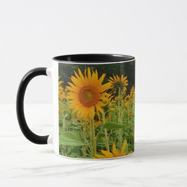 Sunflower flower mug (Left)