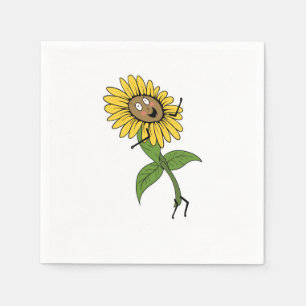 Sunflower, flower theme napkin