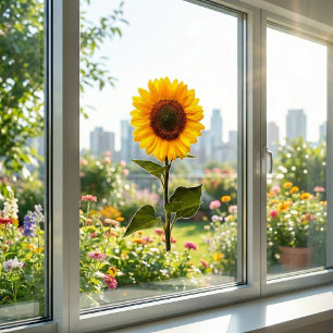 Sunflower Flower Window Cling