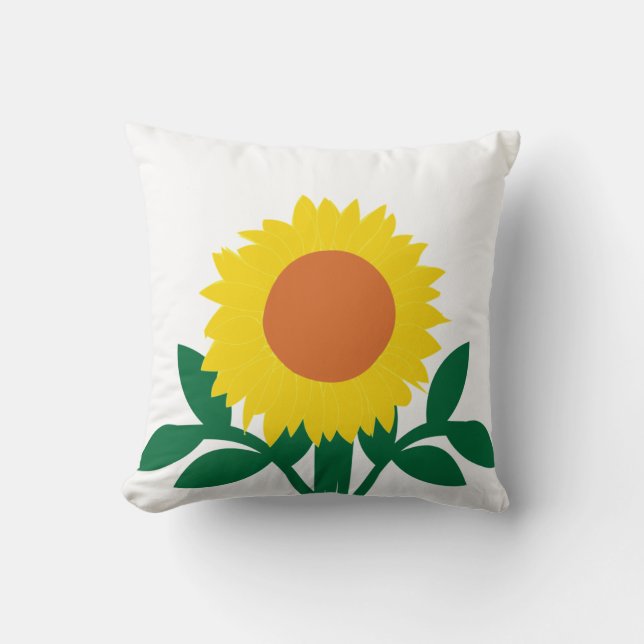 Sunflower Flower Yellow Flower Cushion (Front)