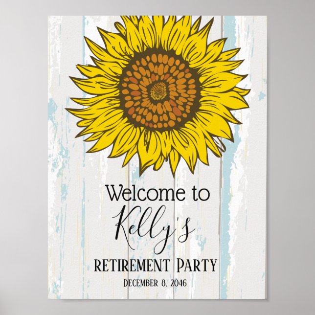 sunflower, flowers, floral, welcome sign (Front)